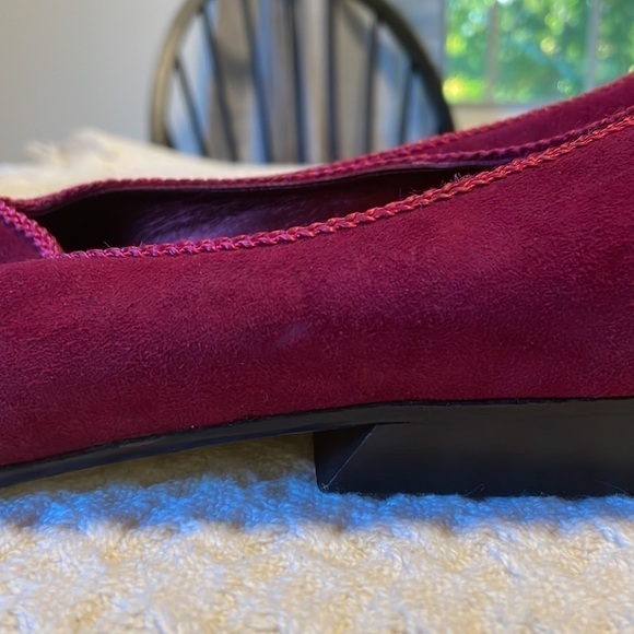 vintage Susan Bennis/Warren Edwards Midinette Magenta Suede Loafer - Picture 7 of 8